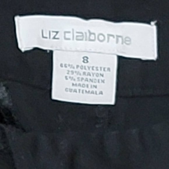 EUC Liz Claiborne Black Dress Pants Size 8 - Picture 2 of 7